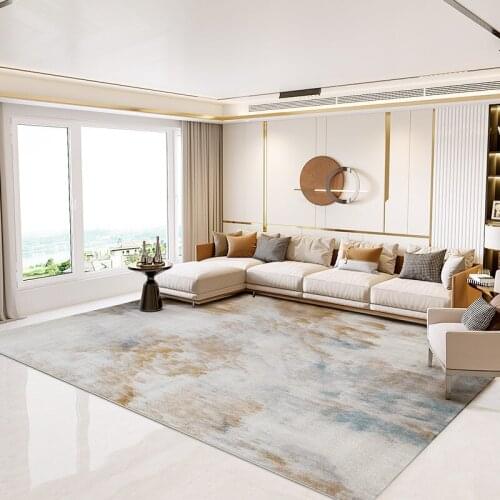 Light Luxury Livingroom Carpet Art Abstract Modern Rug Home Thick Polypropylene Carpet for Bedroom Study Room Home Non-slip Mat