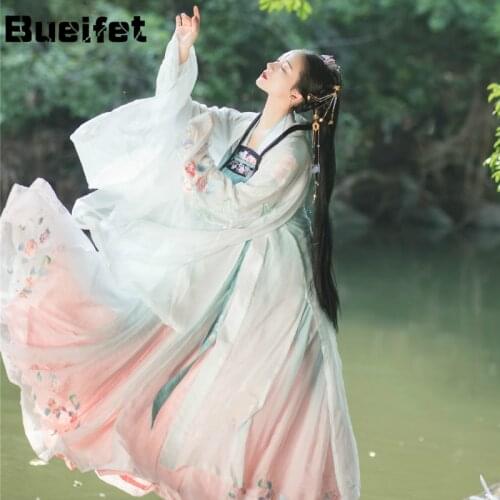Traditional Hanfu Clothing Famale Han Dynasty Princess Dance Wear Girl Oriental Fairy Dress Singer Rave Performance Clothes
