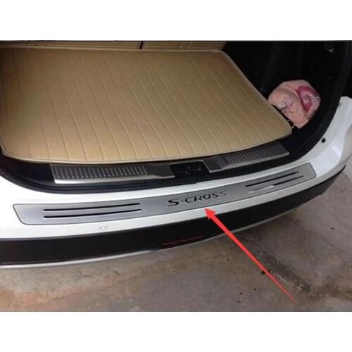 High quality stainless steel Rear bumper Protector Sill For 2014 2015 2016 Suzuki S-Cross