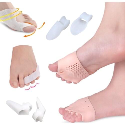 1-4Pair Silicone Gel Bunion Big Toe Separator Foot Pain Foot Hallux Valgus Correction Guard Cushion Concealer Thumb Foot Care