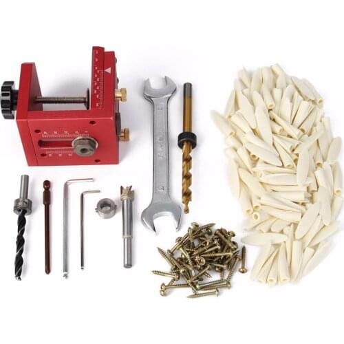 1Set Pocket Hole Drill Guide Dowel Jig Woodworking Joinery For Carpentry Kit