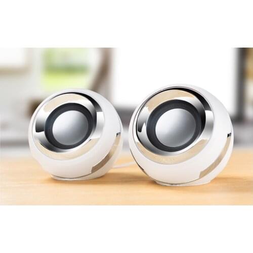 1 Pair Wired Mini Computer Speakers USB AUX Horns For Laptop Desktop Phone 6W Powerful Audio Multimedia Loudspeaker