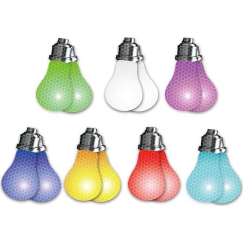 14Pcs Car Styling Reflective Lights Car Stickers Holiday Festive Removable PET Reused Bulb Party Car Sticker Home Wall Car Decor