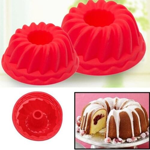 2Pcs Silicone Cake Molds DIY Homemade Baking Mould Spiral Ring Cooking Mold Bakeware Kitchen Bread Cake Decor Tool Accessories