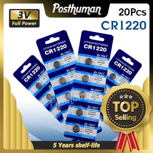20PCS New CR1220 Button Cell Batteries CR 1220 DL1220 BR1220 LM1220 3V Lithium Battery for Watch Toy Computer Calculator Control