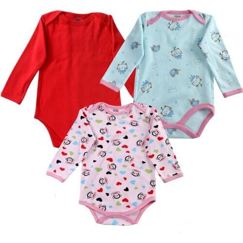 3 Pieces/lot 2017 New Fashion Kids Boys Clothes Cartoon Car Rompers Boy Girls Wear Baby Romper Baby Clothing Free Shipping