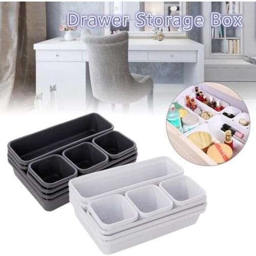 8pcs Drawer Storage Box Household Storage Boxes Holder Rack Drawer Organizer Drawers Cosmetic Sundries Tidy Storage Makeup Boxes