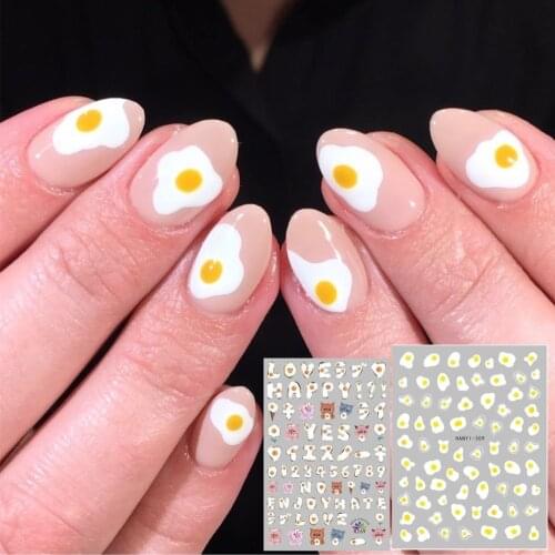 HANHYI series HANYI-309 egg designs cute COOL 3d nail art stickers decal template diy nail tool decorations