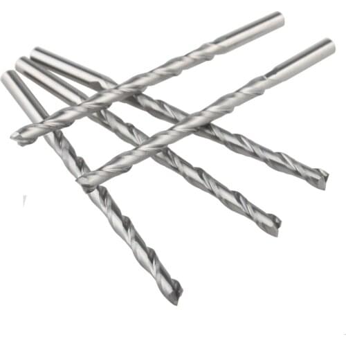 10Pcs 3.175x42mm Two Flutes End Mill Bits,Cutting Tools,Carbide Tools, Woodworking Tools,CNC Router Bits