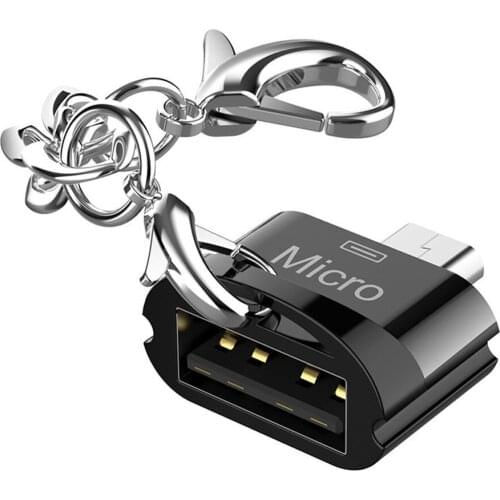 Hot OTG Adapter Micro USB Cables OTG USB Cable Micro USB To USB with Key Chain for Samsung Xiaomi Android Phone