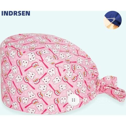 Unisex Surgicals Cap Nurses Doctors Dental Clinic Uniform Accessories Working Hat Pure Cotton One Size