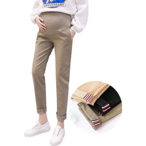 Cotton Pants Maternity Trousers For Pregnant Women Pants Pregnant Haren Pants Pregnancy Casual Curling Loose Trousers Clothing
