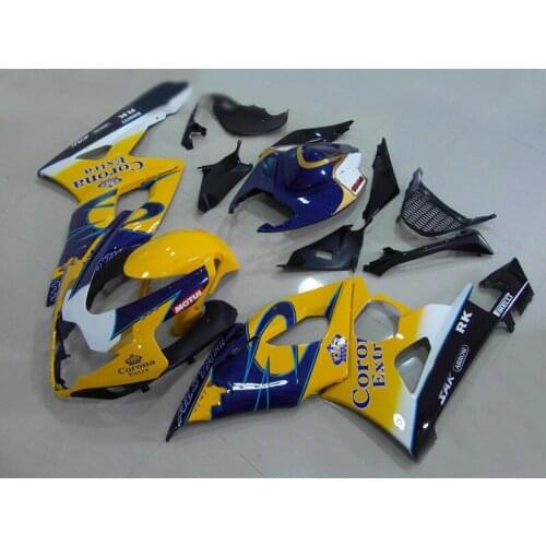 Injection mold Fairing kit for GSXR1000 05 06 GSXR 1000 K5 2005 2006 ABS Yellow blue Fairings Set+gifts SD38