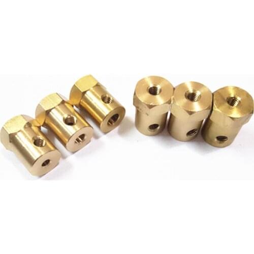 Small Car Tire Connector Brass Hex Coupling 3mm 4mm 5mm 6mm 7mm 8mm