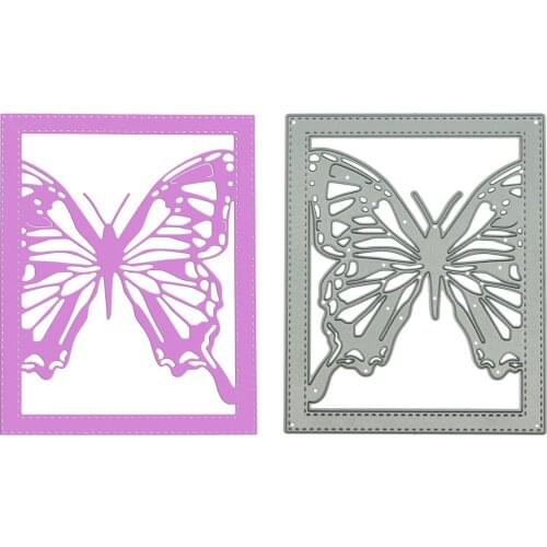 Large Size Frame Butterfly Pattern Metal Cutting Dies Scrapbooking Craft Paper Cutter Knife For Clipart Card Decorating