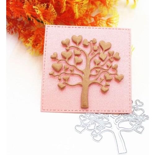 Metal Die Cut Heart Love Tree Wedding Frame Crafts Mold Stencil For DIY Scrapbook Paper Cards Embossing Cutting Dies Template