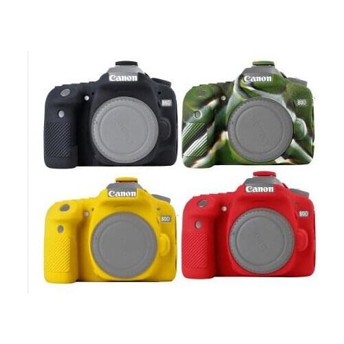 Soft Silicone Rubber Camera Protective Body Case Cover For Canon 1DX 1DX 2 5D4 6D2 5D3 SR 80D 5DIV 6DII DSLR Camera Bag