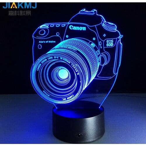 New entertainment camera 3D lights LED colorful touch night light night light acrylic visual stereoscopic table lamp