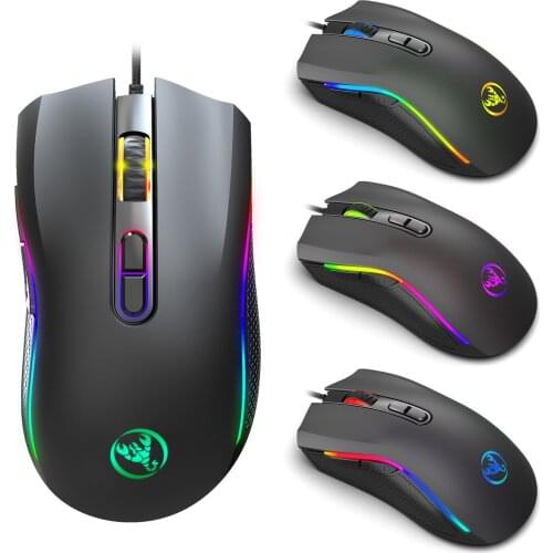New Macro Programming RGB Luminous Game Mouse, Cable Mouse, 6 DPI, 7200 DPI,Wired Mouses