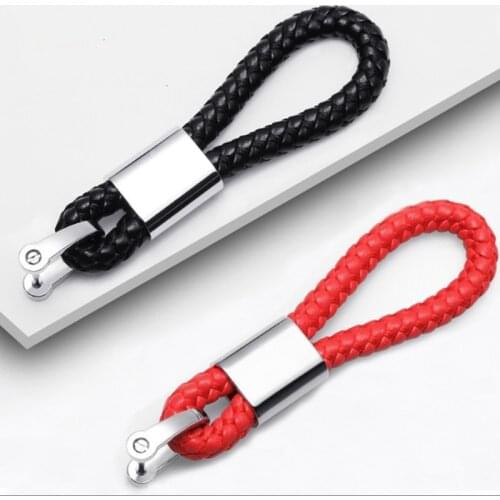 New hand-woven leather Car Key Ring Men Women rope key chain waist key chain charm Hey Holder Gift