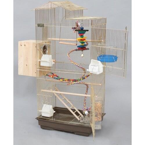 Galvanized golden large bird cage breeding bird cage