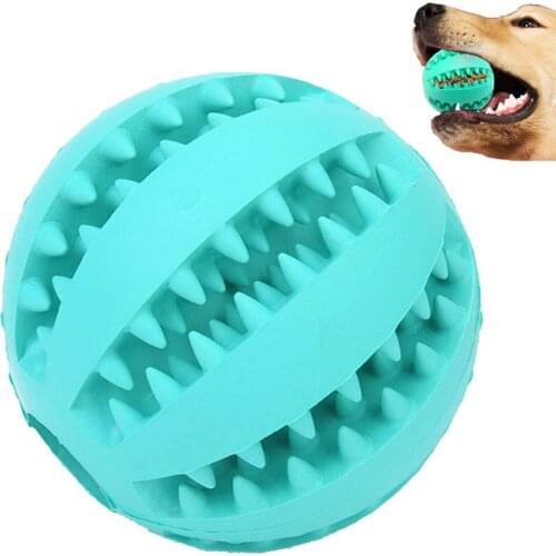 Pet Dog Treat Toy Ball Puppy Funny Puppies Feeders Tooth Clean Rubber Ball Dog Leaking Chew Interactive Toys Puppy Accessories