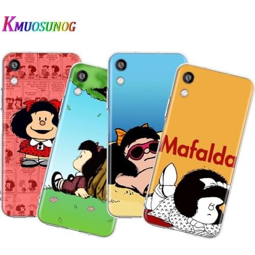 Transparent Cover Animated cute Mafalda For Honor 8S 8C 8X MAX 8A 8 7S 7A 7C Play 3E Prime Pro 2020 2019 Phone Case