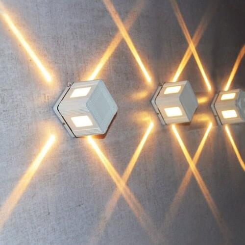 Modern Minimalist Creative LED Wall Lamp Black Square Wash Wall Sopt Light For Bar KTV Background Wall Decoration Beam Lamp