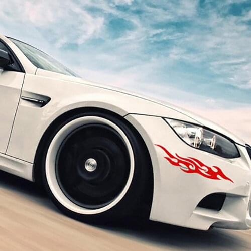 Car Styling Flame Design Motorcycle Decal Bumper Rearview Mirror Fire Sticker