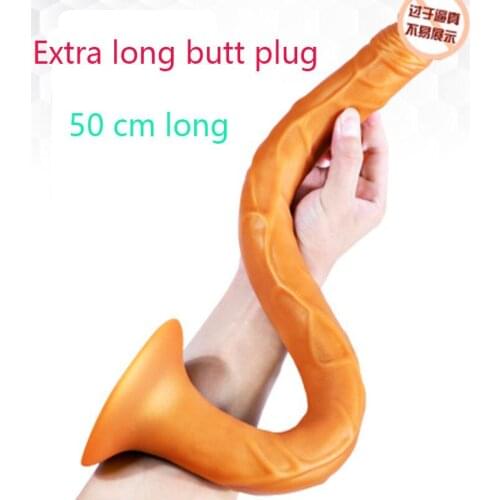 Super Long Anal Plug Silicone Big Butt Plug Vagina Anus Expander Prostate Massage Erotic Anal Sex Toy For Men Woman Gay Sex Shop