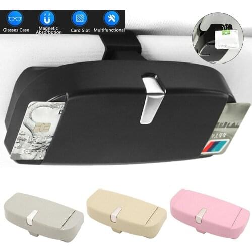 Universal Car Sun Visor Glasses Ticket Receipt Card Clip Sunglasses Storage Eyeglasses Box Pen Case Holder Car Auto Accessories