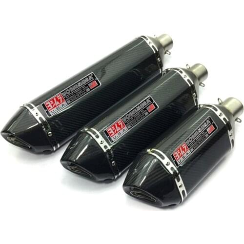 Real carbon fiber Lenth 370/470/570MM Universal Yoshimura Exhaust muffler Pipe Escape moto Slip on for Tmax Xmax Nmax z900 z1000