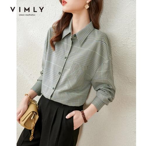 Vimly Women's Plaid Shirts