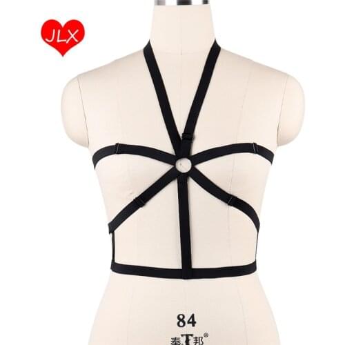 Womens Fashion Sexy Harness Bra Bondage Lingerie Body Harness Belts Elastic Strappy Tops Caged Bras Bustier Goth Rave Wear