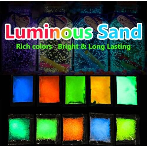 10g Glowing in the Dark Sand Powder Party DIY Fluorescent Super luminous Particles Glow Pigment Bright Gravel Noctilucent Sand