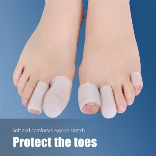2Pcs Transparent Gel Tube Finger & Toe Protectors Foot Massager Removal Corns Toe Cover Pain Relieving Feet Care