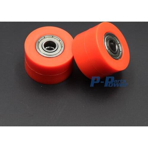 2X Universal Orange 8MM Chain Roller Tensioner Pulley Wheel Guide CRF YZF RMZ NEW