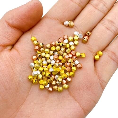 3/4MM Matte Gold Silvers Twisted Shape Hematite Natural Loose Spacers Stone Beads For Charm Jewelry Making Diy Bracelet Findings