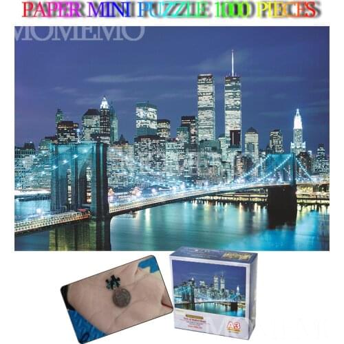 Brooklyn Bridge USA Landscape Paper Puzzle Mini 1000 Pieces Jigsaw Puzzle 2942cm Puzzle 1000 Pieces Toys for Adults Gifts