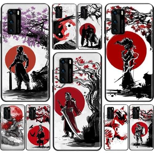Japanese Red Sun Anime For Huawei P Smart Z S Pro Plus 2018 2019 2020 2021 Mate 10 20 30 40 RS PRO Plus lite Phone Case