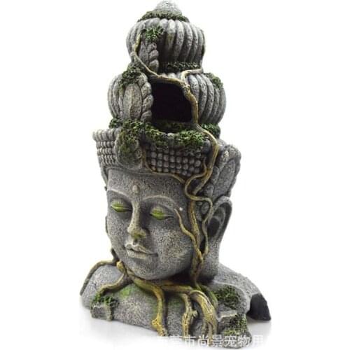 2021 New Guanyin Bodhisattva Statue Fish Tank Landscaping Ornament Simulation Crafts