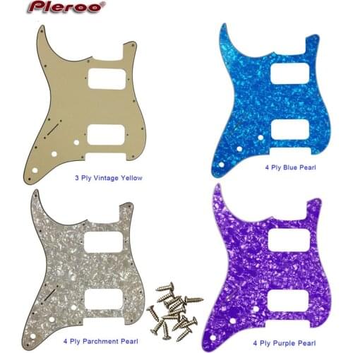 Pleroo Guitar Parts - For USA\Mexico Left hand Fd 72' 11 Screw Hole Standard St HH Humbucker Guitar pickguard Scratch Plate