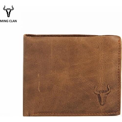 FAMOUSFAMILY Men's Leather Wallets
