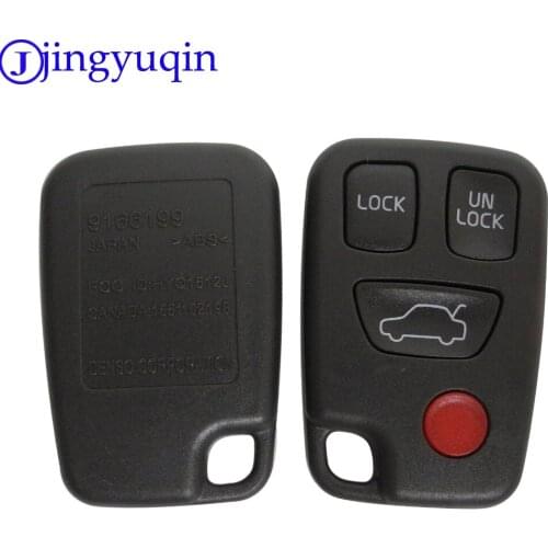 Jingyuqin 10x 4 Button Remote Case Car Key Shell For Volvo S40 S60 S70 S80 S90 V40 V70 V90 XC70 XC90 Keyless Entry Key Fob Case