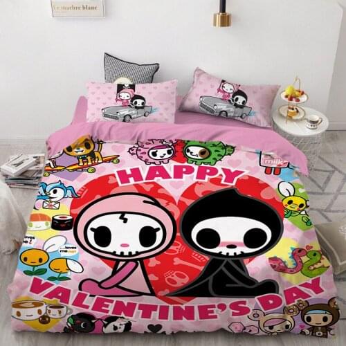 Rainbow Tokidoki 3D Printed Duvet Cover Pillowcase Bedding Set Unicorn Single Twin Full Size for Kids Boy Girls Bedroom Decor