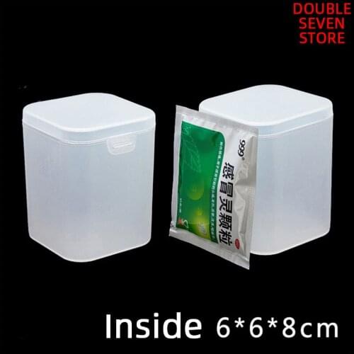 Inside 6*6*8 cm PP Plastic Box with buckle rectangle parts element material sorting box Ruggedness