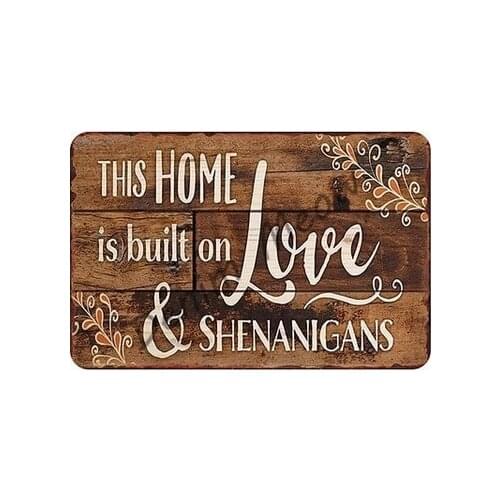 Hot Family Rules Vintage Mental Plaque Love & Live Tin Signs Art Wall Stickers Bar Home Sweet Decorative Painting Posters WY26