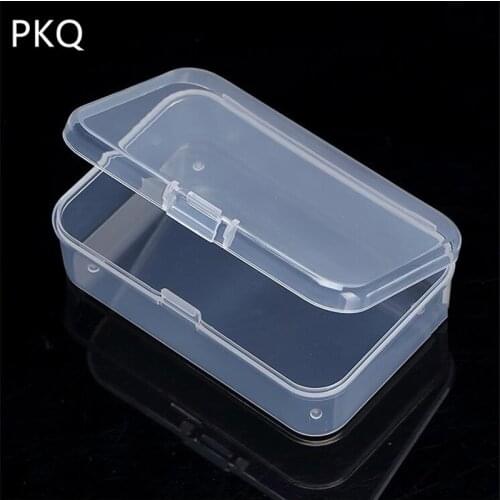 Small Clear Jewelry Storage Box Transparent Plastic Box Electronic Components Container Screw Storage