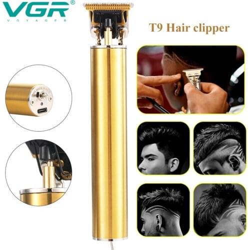 VGR T9 Engraving Hair Clipper Professional Hair Styler USB Direct Charging Clippers Portable Trimmer Baby Hair Clipper V-065
