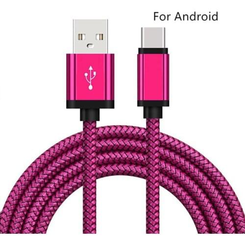 Fashionable Portable Nylon Cable Supports Charging and Data Synchronization Transmission Suitable for Type C Mobile Phone Cable